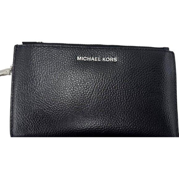 Michael Kors Black Pebbled Leather Wristlet Wallet - Picture 3 of 6